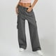 thumbnail image 1 of WILLBEST Pantalones Casuales para Mujer con Estampado, Dobladillo Acampanado, Vaqueros Holgados, Parte Inferior Elástica para Una Comodidad Elegante Chica, 1 of 4