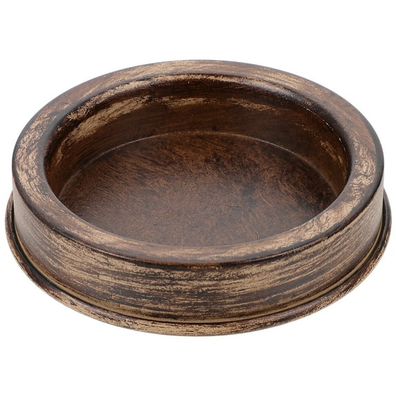 Parvistic 1pc Vintage Candlestick Base Tray Simple Style Desktop Candleholder Ornament