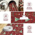 thumbnail image 6 of Christmas 2' x 10' Runner Rug Washable, Non Slip Low Pile Christmas Tree & Floral Pattern Accent Carpet, Non Shedding Xmas Rugs for Living Room, Bedroom, Kitchen, Home Decor, Red, 6 of 9