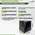 thumbnail image 4 of NavePoint 12U Wall Mount Network Server 600mm Depth Cabinet Rack Enclosure Glass Door Lock, 4 of 5