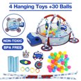 thumbnail image 6 of Baby Mat 3 in 1 Baby Playing Mat Activity Center Play Gym Mats Infant Baby Crawling Mat Infant Play Mat Toddler Toy Gift w Hanging Toys Ocean Ball Chritmas Halloween Birthday Gift, 6 of 7