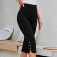 thumbnail image 2 of Leggings Capri para Mujeres Yoga Capri Medias de Cintura Alta Color Sólido, Coincidencia Slim Ajuste Gimnasio Y Pantalones de Yoga, 2 of 9