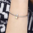 thumbnail image 2 of 925 Sterling Silver Cute Rabbit Embraces Heart Gemstone Charm for Bracelet Charms Bangle Pendant Jewelry, 2 of 4