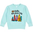 thumbnail image 2 of Inktastic Hello New York City Skyline with Pretzel Toddler Sweatshirt, 2 of 4