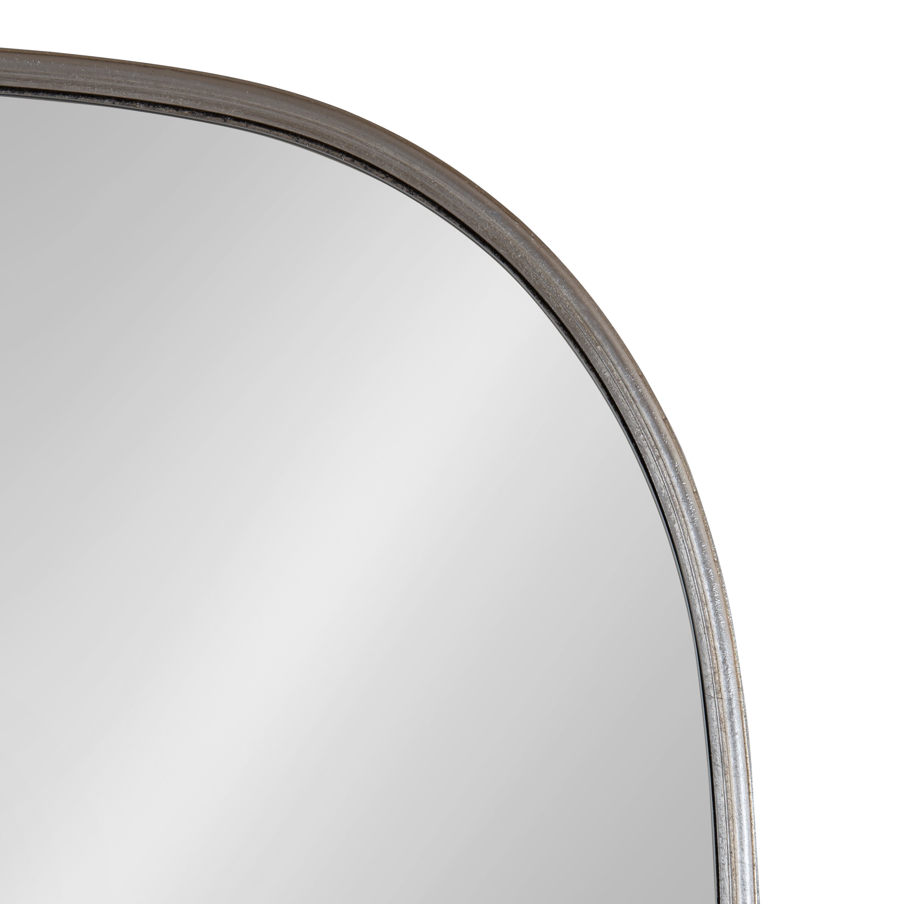 Kate and Laurel Caskill Modern Capsule Wall Mirror, 24 x 36, Silver, Decorative Mirror for Wall