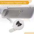 thumbnail image 3 of Clip de gafas de sol para coche Unique Bargains, magnético, universal, para visera del sol, clip de almacenamiento protector para gafas, cuero PU, blanco, 10x6cm, 1 pieza, 3 of 7