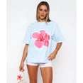 thumbnail image 4 of Women Oversized Graphic Y2k Short Sleeve Crew Neck Drop Shoulder Loose Fit Tees Summer Preppy Aesthetic M, 4 of 9