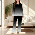 thumbnail image 7 of cocolona Womens Gradient Color Pajama Sets Long Sleeve Tops and Long Pants Fall 2 Piece Lounge Outfits Casual Loose Sleepwear, 7 of 7