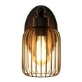 thumbnail image 4 of Mod Lighting and Decor Open Cage Industrial 1-Light Uplight Downlight Vanity Wall Sconce - 22" -, 4 of 4