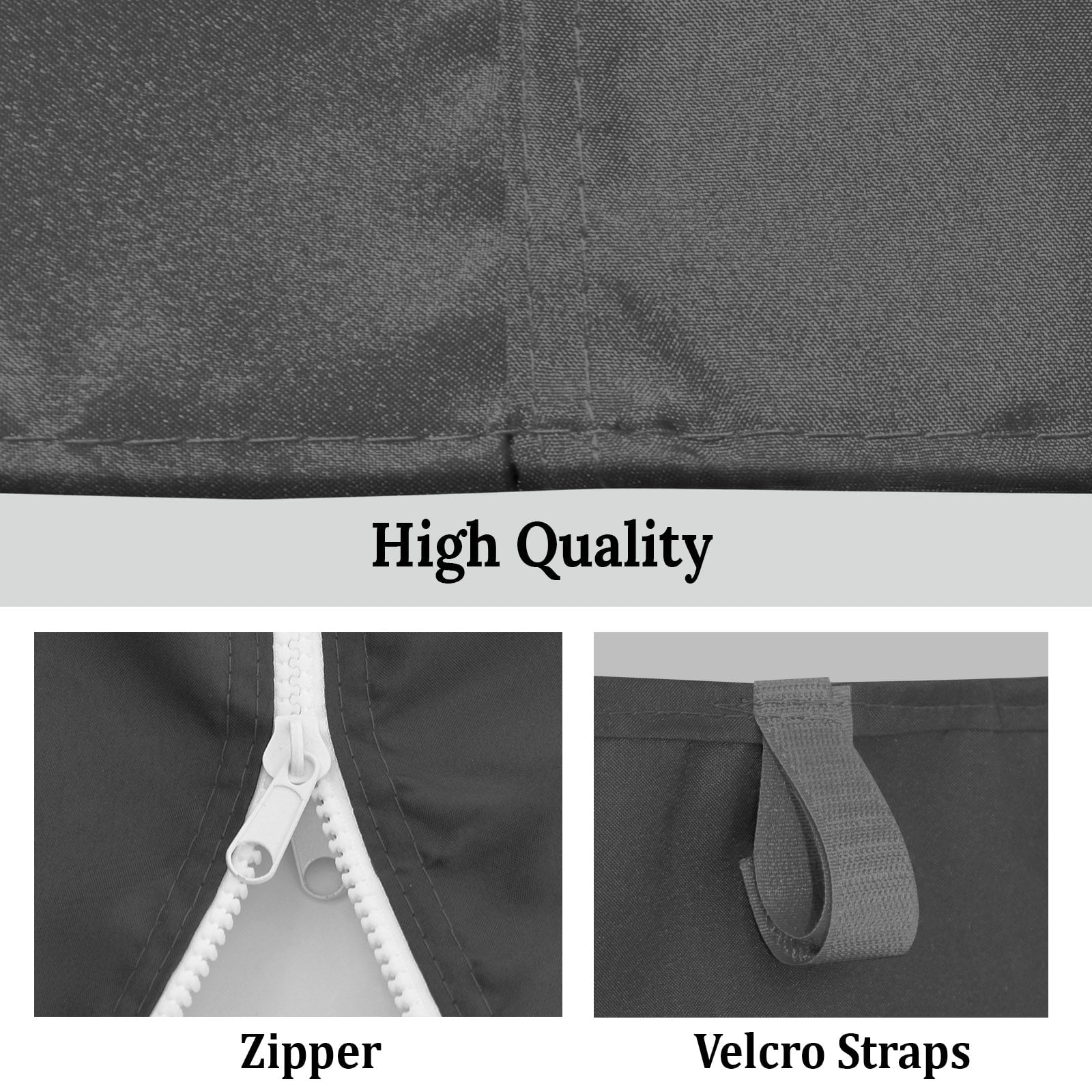 SUNNYOUTDOOR 10'x10' Full Zippered Walls for Easy Pop Up Canopy Tent, Enclosure Sidewall Kit with Roller Up Mesh Window and Door, 4 Walls ONLY, Frame not Included, Grey