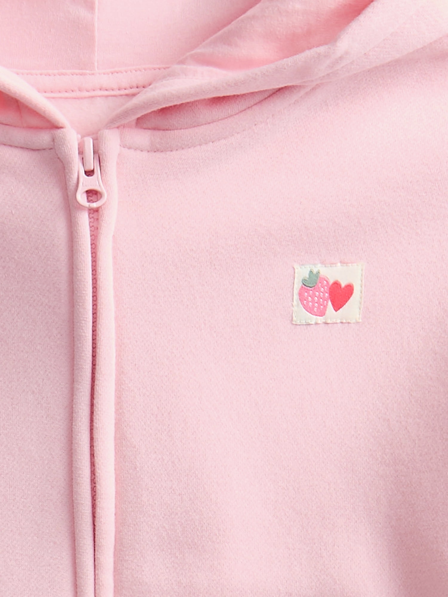 Wonder Nation Girls Graphic Zip Hoodie, Sizes 4-10