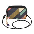 thumbnail image 2 of FORMRS Mini Crossbody Bag for Women Adjustable Shoulder Rope Travel Casual Phone Purse, Green Geometric, 2 of 7
