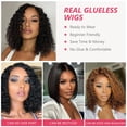 thumbnail image 5 of Glueless Bob Wigs Human Hair Pre Plucked Pre Cut Short Curly Human Hair Wigs for Black Women 5x5 HD Lace Closure Deep Wave Wear and Go Glueless Wigs 200% Density (12 Inch), 5 of 7