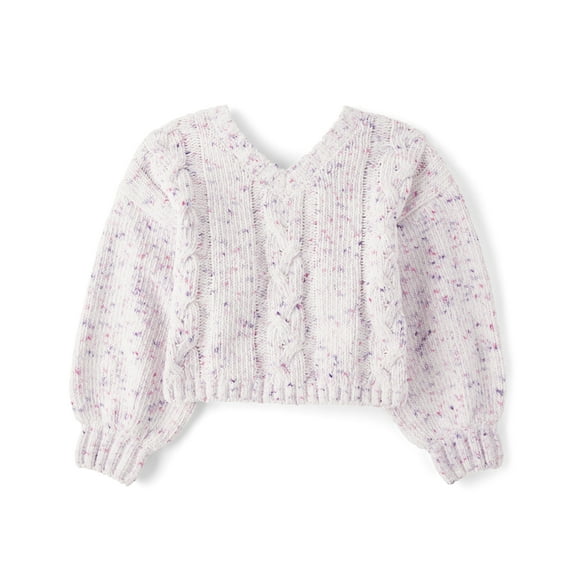 The Children's Place Girls Bow Back Cable Knit Chenille Sweater, Sizes XS-XXL