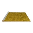 thumbnail image 2 of Ahgly Company Machine Washable Indoor Rectangle Abstract Yellow Modern Area Rugs, 2' x 4', 2 of 4