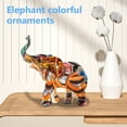 thumbnail image 5 of Colorful Abstract Elephant Figurine – Handcrafted Resin Sculpture, Modern Home Decor Accent, Unique Art Ornament, Gift for Animal Lovers, 5 of 5