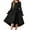 Black, variant on Girls Belted Shirt Dress, Long Sleeve Collared Party Dress, Semi-Formal for Holidays, Graduation & Family Events Pink 150