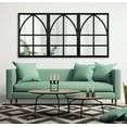 thumbnail image 7 of Kate and Laurel Hogan Modern Wooden Framed Rectangular Wall Mirror with Arch Overlay Detail, Black 24x36, 7 of 7