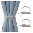 thumbnail image 2 of IH Casa Decor  Set Of 2 Curtain Tiebacks Feather Silver, 2 of 2