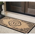 thumbnail image 3 of A1HC Natural Coir Monogrammed Floral Door Mat, 36"x72", Durable Anti-Shed Outdoor Door Mat, Heavy-Duty, Low-Profile, Easy to Clean, 3 of 7