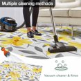 thumbnail image 5 of Yellow Flowers Outdoor Rug for Patio/Deck/Porch, Non-Slip Large Area Rug 4 x 6 Ft, Farmhouse Watercolor Florals Grey Leaves Indoor Outdoor Rugs Washable Area Rugs, Camping Rug Carpet Runner, 5 of 8