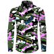 thumbnail image 2 of Camisa de primavera y otoño más nueva para hombre, camiseta de manga larga con estampado 3D de camuflaje, camisa informal con cuello vuelto y botones, camiseta para hombre y mujer, 2 of 4