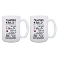 thumbnail image 1 of ThisWear Camping Gift Set Camping Rules Make Memories for Camping 2 Pack 15oz Coffee Mugs, 1 of 4