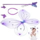 thumbnail image 1 of 1 Juego de alas de disfraz de mariposa para niñas, diadema con antena de mariposa, varita de princesa para fiestas de cumpleaños y disfraces de Halloween, 1 of 7