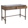 thumbnail image 3 of SAFAVIEH Filbert Solid Retro 2-Drawer Writing Desk, Brown, 3 of 14