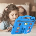 thumbnail image 3 of Allytech Kids Case for Samsung Galaxy Tab S9 FE+ Plus/S9+/S8+/S7 FE/S7+ SM-X810 X800 X730 T970 X610, Cute Design EVA Bumper Handle Stand Shockproof Lightweight Tablet Case for Girls Boys,Sky Blue, 3 of 8