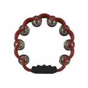 Instrument-Tambourine-Scalloped W/Double Cymbals-Red