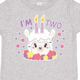 thumbnail image 4 of Inktastic I'm Two with Flowers and Cute Llama Cake Girls Toddler T-Shirt, 4 of 5