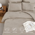 thumbnail image 4 of ANGENIA 7 Pieces Full Size Comforter Sets Linen - Bed in a Bag Full Boho Soft Fluffy Tufted Bed Set with Comforter, Sheets, Pillowcases & Shams, 4 of 7