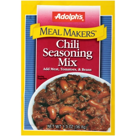 (4 Pack) Adolph's Meal Makers Chili Seasoning Mix, 1.3