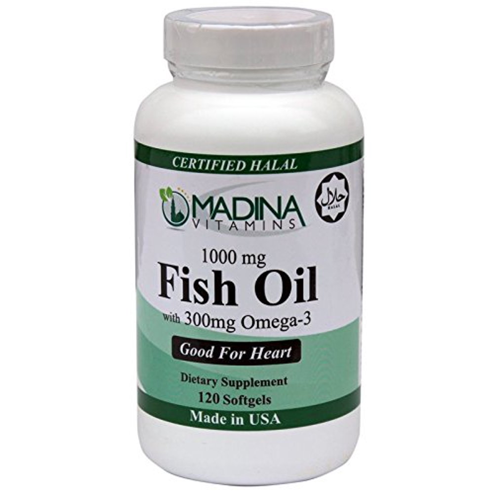 Madina Vitamins Fish Oil Omega 3 with EPA / DHA Certified Halal