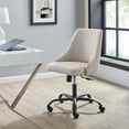 thumbnail image 2 of Computer Work Desk Swivel Chair, Fabric, Black Beige, Modern Contemporary Urban Design, Home Business Office Furniture, 2 of 9