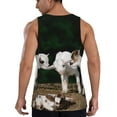 thumbnail image 3 of Easygdp Cute Goat Baby Men's Tank Top, Sleeveless Muscle T Shirts, Breathable, Quick-Dry, Loose for Gym, Running, Fitness - Small, 3 of 9