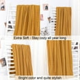thumbnail image 3 of Ntbay 100% Cotton Cable Knit Throw, Super Soft Warm Knitted Blanket Home Decor, 51"x67", Ginger Yellow, 3 of 4