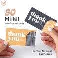 thumbnail image 2 of shiyou-Boho Thank You Notecards, Thank You for Your Order, Business Card Size 3.5" x 2" - For Small Business, Office Thank You Notes, Modern Design (Mustard/Charcoal), 2 of 4