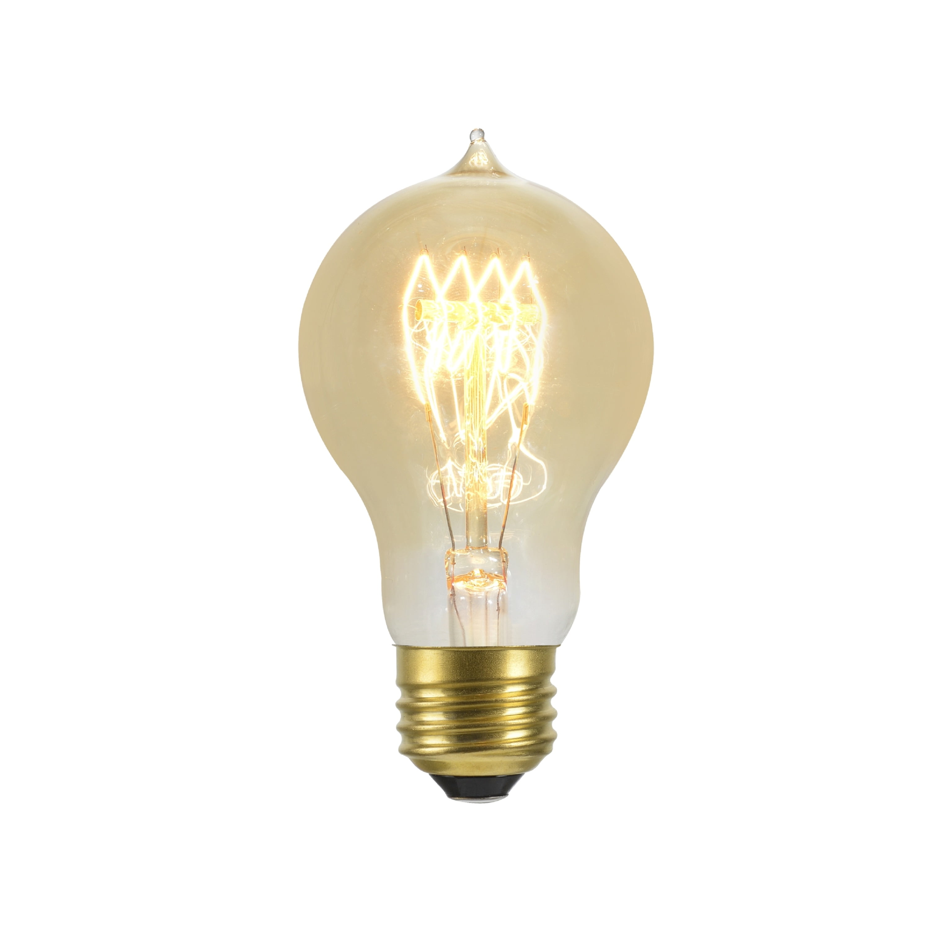 Aspen Creative 10005-06 A19 Vintage Edison Filament Light Bulb, 60 Watt Medium (E26) Base, Amber, 6 Pack