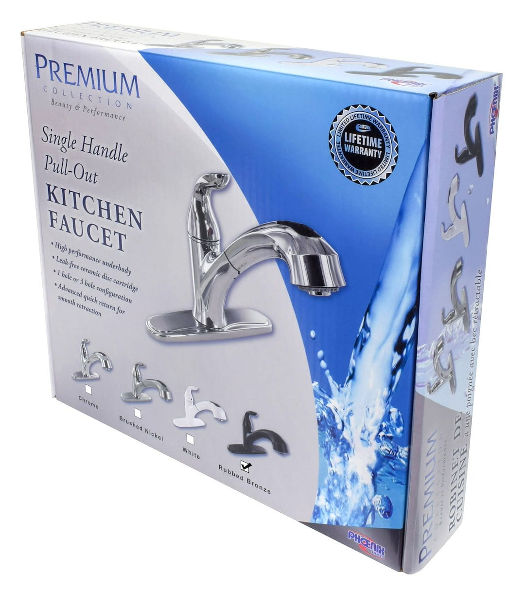 Valterra PF231541 Single-Handle Pull Out Hybrid Kitchen Faucet - Rubbed Bronze