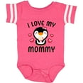 thumbnail image 3 of Inktastic I Love My Mommy with Cute Penguin and Hearts Girls Baby Bodysuit, 3 of 5