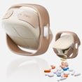 thumbnail image 2 of Magnetic Rotating Pill Organizer Portable Compartment Sorter Travel Home Office, 2 of 6
