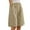 Khaki, variant on Women's High Waisted Baggy Shorts Summer Linen Wide Leg Loose Fit Comfy Casual Summer Jean Shorts S-2XL
