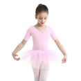 thumbnail image 2 of renvena Girls' Short Sleeve Tulle Ballet Dresses Dance Leotard Tutu Skirt Ballerina Dancewear, 2 of 7