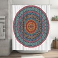 thumbnail image 5 of Rateoe Mandala Shower Curtain - Fancy Bathroom Shower Curtain Sets - Waterproof Shower Curtain with Hooks with 12 Plastic Hooks 72x72 Inches, 5 of 5
