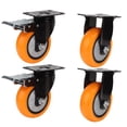 thumbnail image 3 of 4 Piezas Ruedas de PVC Sincero Ruedas de Doble Rodamiento de Bolas 4 Pulgadas para Trabajo Pesado, 3 of 9