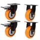 thumbnail image 3 of Ruedas de 4 Piezas Rueda de PVC Rodamientos de Bolas Dobles Sin Ruido Ruedas de Servicio Pesado de 4 Pulgadas para Restaurante con Carro, 3 of 8