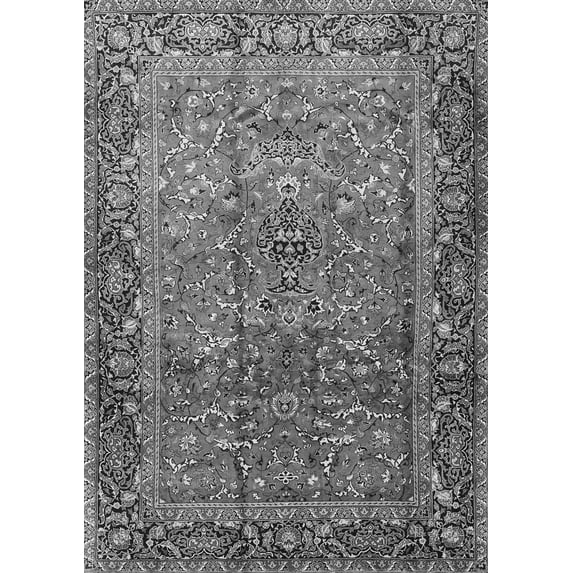 Ahgly Company Indoor Rectangle Persian Gray Traditional Area Rugs, 8' x 12'