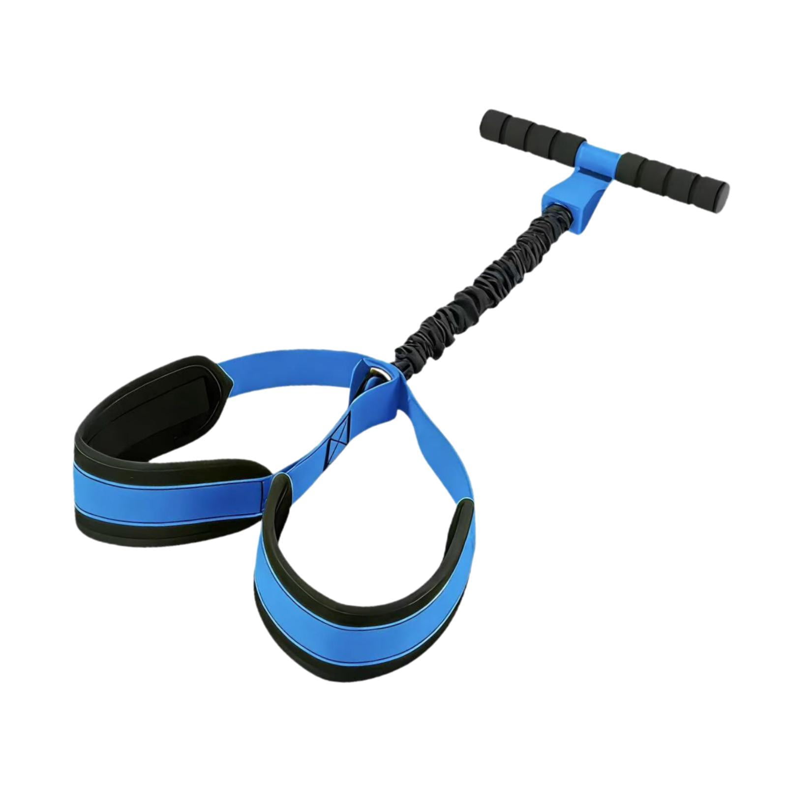 Dualoai Pedal Resistance Band with Handle Training Workout Pull Rope Sit up Exercise Blue